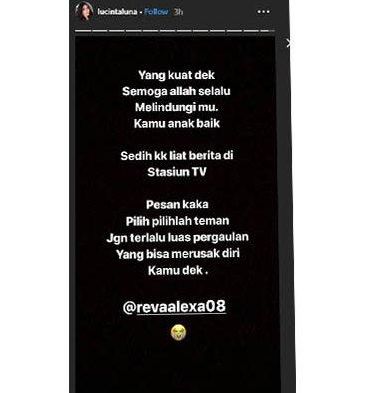 Lucinta Luna beri dukungan untuk Reva