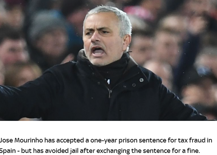 Mantan pelatih Manchester United, Jose Mourinho.