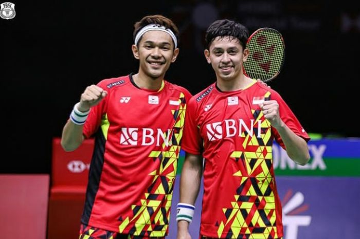 Ganda putra Indonesia, Fajar Alfian/Muhammad Rian Ardianto menghajar wakil Malaysia di babak 32 besar Indonesia Masters 2022.