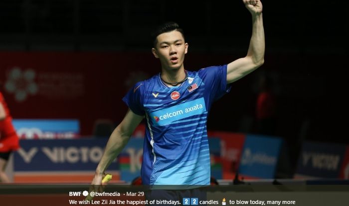 Pemain tunggal putra andalan Malaysia, Lee Zii Jia.