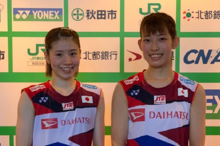 Salah satu ganda putri Jepang, Chiharu Shida (kiri) dan Nami Matsuyama (kanan)