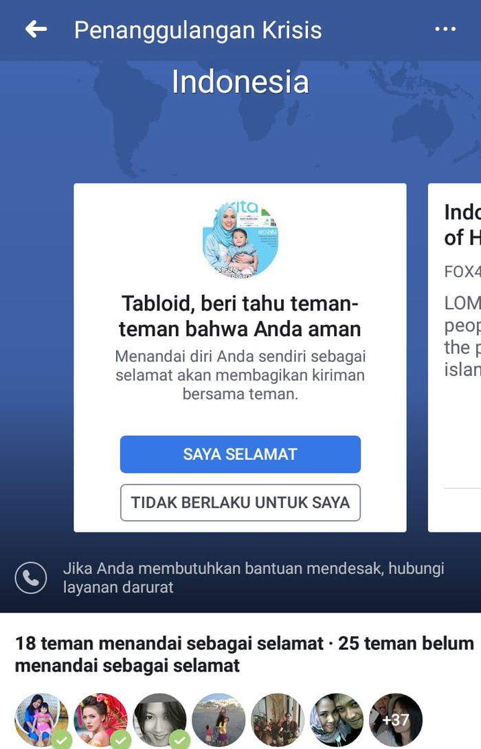 fitur penanggulangan krisis atau bencana
