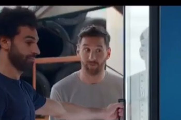 Potret Mohamed Salah dan Lionel Messi dalam iklan Pepsi