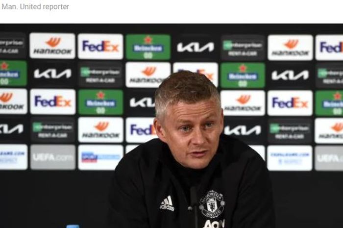 Pelatih Manchester United, Ole Gunnar Solskjaer.