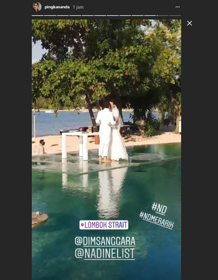 Konsep pernikahan di atas air Nadine Chandrawimata