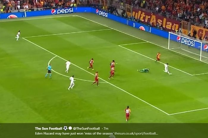 Bintang Real Madrid, Eden Hazard, gagal menjebol gawang Galatasaray dalam partai Liga Champions, Selasa (22/10/2019).