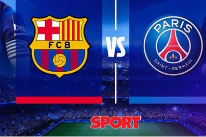 Tampilan halaman muka media SPORT yang mengangkat duel Barcelona vs PSG yang dimotori Lionel Messi dan Neymar di babak 16 besar Liga Champions.