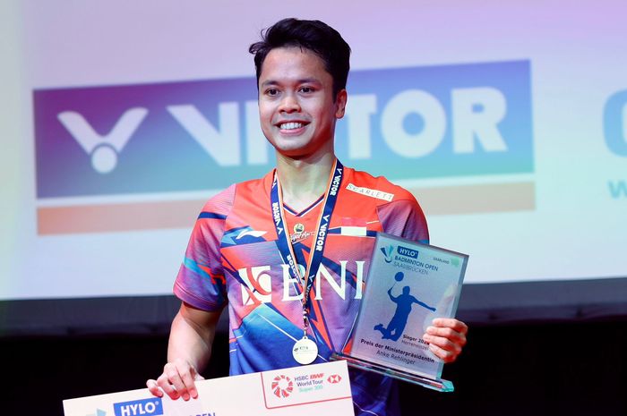 Tunggal putra Indonesia, Anthony Sinisuka Ginting, menjadi juara pada Hylo Open 2022.
