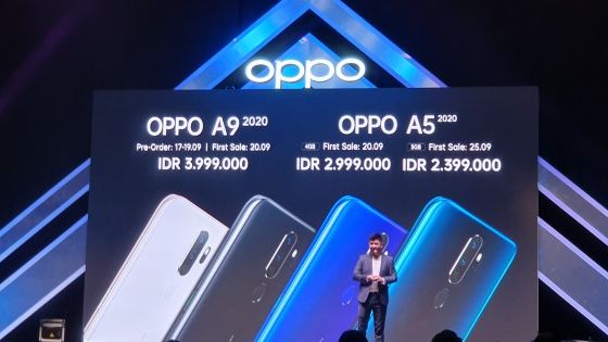 Oppo A9 2020 dan A5 2020 resmi hadir di Indonesia.