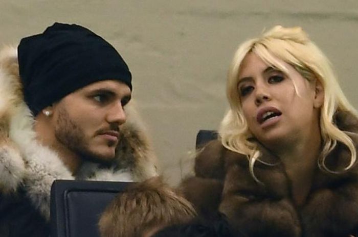 Mauro Icardi (kiri) dan istri sekaligus agennya, Wanda Nara