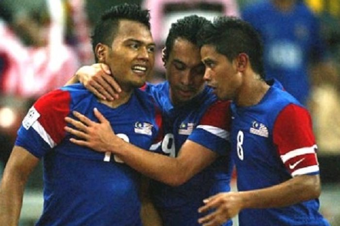 Tiga pemain pilar timnas Malaysia pada PIala AFF 2010: Safee Sali, Norshahrul Idlan Talaha, dan Safiq Rahim.