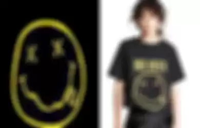 Logo smiley Nirvana dan desain kaos Marc Jacobs