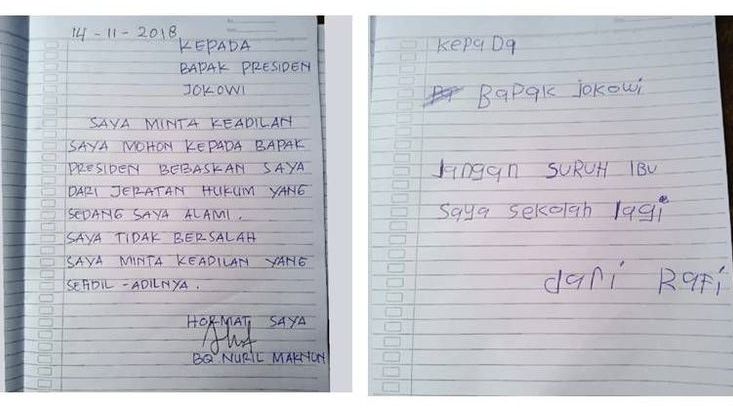 Baiq Nuril Dan Anaknya Kirim Surat Ke Presiden Jangan