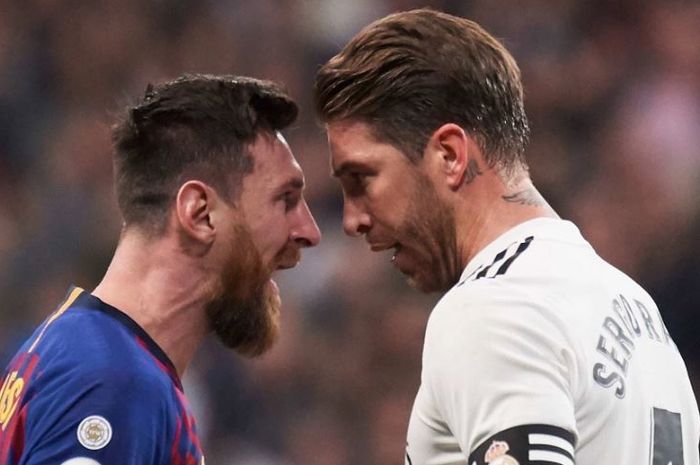 Kapten Real Madrid, Sergio Ramos dan Barcelona, Lionel Messi bentrok dalam El Clasico.