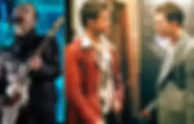 Thom Yorke, Brad Pitt dan Edward Norton dalam film Fight Club