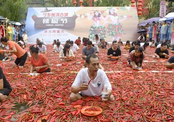Festival Cabai di Tiongkok, Pemenangnya Makan 50 Cabai Hanya 68 Detik