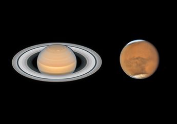 Keren! Hubble Berhasil Memotret Keindahan Planet Saturnus dan Mars