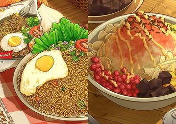 Wah, Ilustrator Ini Buat Gambar Makanan Khas Indonesia Versi Anime
