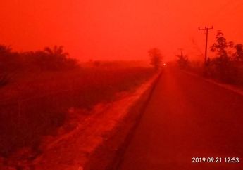Kemarin Langit di Jambi Berwarna Merah di Siang Hari, Apa Sebabnya?