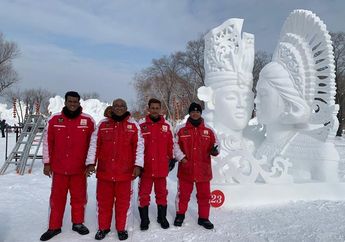 Wah, Patung Salju Buatan Pemahat Indonesia Juara di Festival Es Harbin