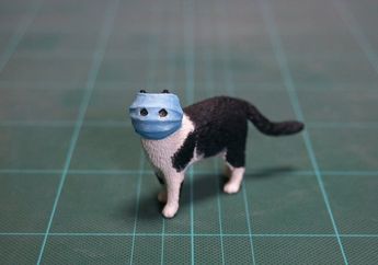 Seniman Jepang Buat Miniatur Hewan dari Foto Hewan yang Viral, Ada Kucing Bermasker!