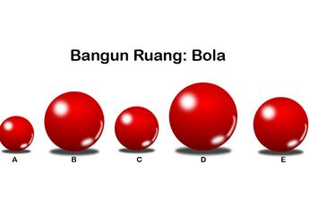 Contoh Gambar Bangun Ruang Bola dan Cara Mengurutkannya dari Kecil ke Besar