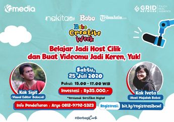 Simak Keseruan Kelas Online Cara Jadi Host Cilik dan Buat Video yang Keren di Bobo Creative Week, yuk!