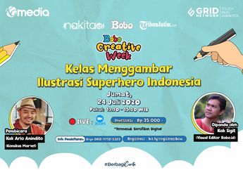 Yuk, Menggambar Superhero Bersama Komikus Marvel Kak Ario Anindito di Bobo Creative Week!