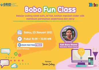 Asyiknya Belajar Coding Bersama Kak Bayu Ilhami di Webinar Bobo Fun Class, Seperti Apa Keseruannya?
