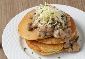 Menu Pancake Tidak Harus Manis, Ini Dia Resep Pancake Kentang Saus Carbonara