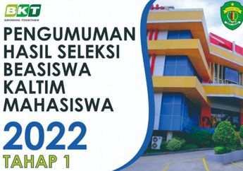 Hasil Beasiswa Kaltim Tuntas Tahap I Sudah Diumumkan, Berikut Batas Minimal Skornya