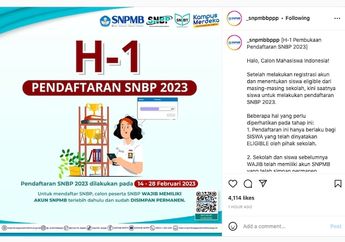 Pendaftaran SNBP 2023 Dibuka Besok, Jangan Lupa Simpan Permanen Akun SNPMB Terlebih Dahulu