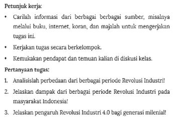 Jawab Soal Pertanyaan Tugas Lembar Aktivitas 6 Dari Mesin Uap Hingga Internet of Thing: Sejarah Revolusi Industri, Sejarah Kelas X