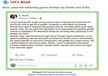 Jawab Soal B. 'Let's Discuss', 'Chapter 5: Graffiti', Bahasa Inggris Kelas X