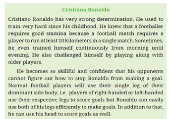 Jawab Soal C. Read and Discover Text 'Cristiano Ronaldo', Chapter 1: Great Athletes, Bahasa Inggris Kelas X