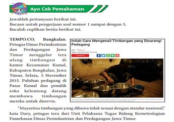 Jawab Soal Ayo Cek Pemahaman Bab 1: 'Pengukuran dalam Kegiatan Kerja Ilmiah', IPA Kelas X