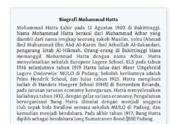 Jawab Soal Perbaikan Kalimat pada Teks 'Biografi Mohammad Hatta', Bahasa Indonesia Kelas X Kurikulum Merdeka