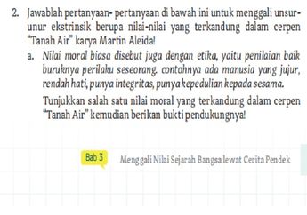 Jawab Soal Kegiatan 3 Berdasarkan Cerpan 'Tanah Air' Karya Martin Aleida No.2, Bahasa Indonesia Kelas XI