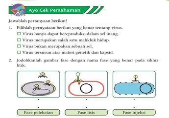 Jawab Soal Ayo Cek Pemahaman pada Bab 2: 'Virus dan Peranannya', IPA Kelas X