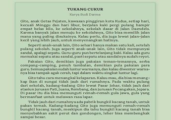 Kunci Jawaban Kegiatan 3 Menganalisis Unsur Intrinsik pada Cerpen 'Tukang Cukur' Karya Budi Darma, Bahasa Indonesia Kelas XI Kurikulum Merdeka