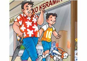 Paman Kikuk, Husin dan Asta: Pecah Berarti Membeli