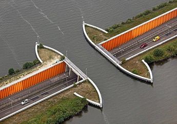 Veluwemeer Aqueduct, Jembatan Unik di Belanda Seperti Terbelah Air