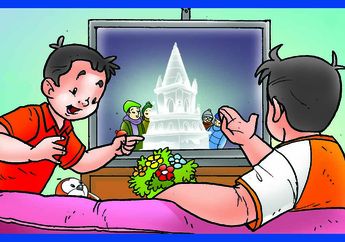 Paman Kikuk, Husin, dan Asta: Patung Es Abstrak
