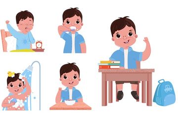 Menceritakan kegiatan sehari-hari dalam bahasa Inggris atau daily activities.