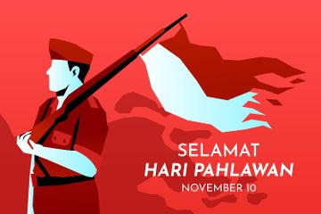 Hari Pahlawan diperingati setiap 10 November yang betepatan dengan pertempuran di Surabaya.