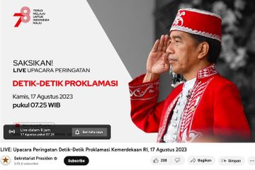 Link Live Streaming Upacara 17 Agustus 2023, HUT ke-78 RI