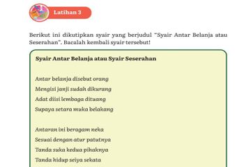 Contoh syair berjudul Syair Antar Belanja atau Syair Seserahan.