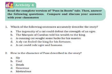 Jawab Soal 'Activity 4' dalam 'Unit 2: Fairy Tale', Bahasa Inggris Kelas XI
