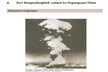 (tangkapan layar) Bab 6: A. 'Dari Rengasdengklok sampai ke Pegangsaan Timur' dalam buku Sejarah kelas X mempelajari tentang kemerdekaan bangsa Indonesia.