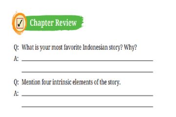 (tangkapan layar) Soal 'Chapter Review' pada 'Chapter 6: Fractured Stories' berupa pertanyaan tanya jawab yang terdiri atas sembilan pertanyaan.